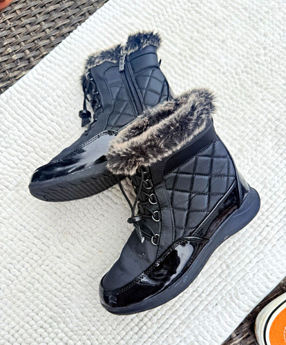 Totes lindsey black quilted - black,
